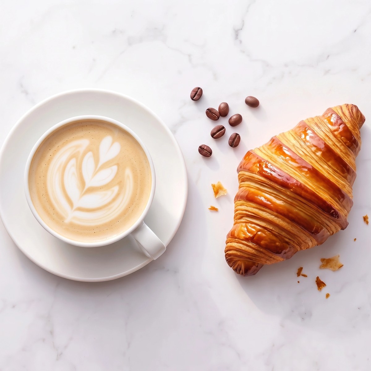 Petit-déj Café Latte + Croissant