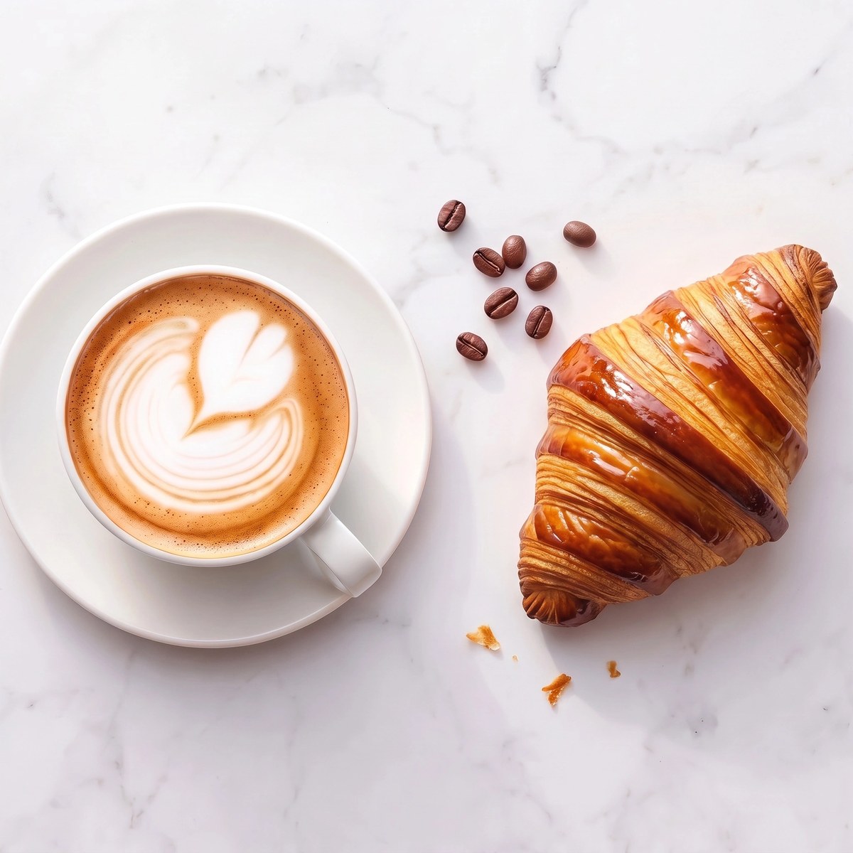 Petit-déj Cappuccino + Croissant